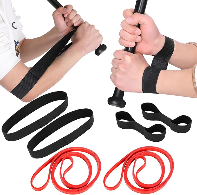 codree Baseball Swing Trainer Bands- Elastic Baseball Softball Hitting Resistance Bands- Baseball Batting Training Aids Equipments for Athletes Improve Batting, Arm Strength