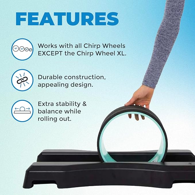 Chirp Wheel Base - No Balance Needed, Stability & Support for Rollers, Achieve Deep & Satisfying Massages, Back Pain, Reliable Design, Compatible with All Chirp Models Except XL (Wheels Not Included)
