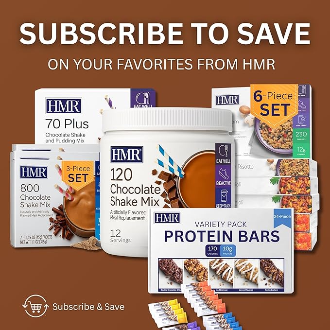 HMR 70 Plus Chocolate Shake & Pudding Mix | Meal Replacement Powder | Lactose-Free | 15g Protein | Supports Healthy Weight Loss | Easy to Make | Low Calorie | 21 Single Serving Packets