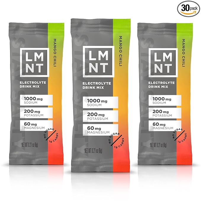 LMNT Zero Sugar Electrolytes - Mango Chili Salt | Drink Mix | 30 Count