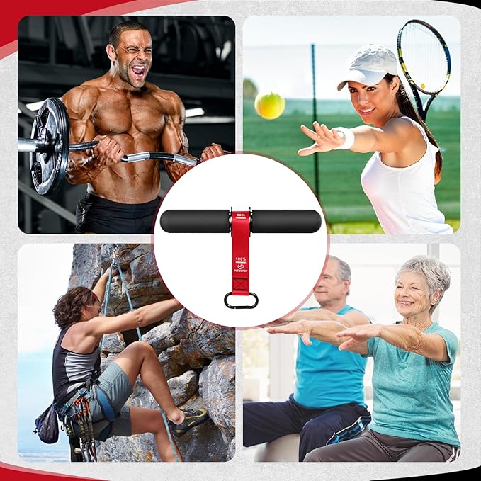 FitBeast Forearm Strengthener & Forearm Exerciser, Wrist Roller with Thicker Handle, Forearm Strength Trainer with Adjustable Strap - Ideal for Grip Strength, Muscle Building, Rehabilitation