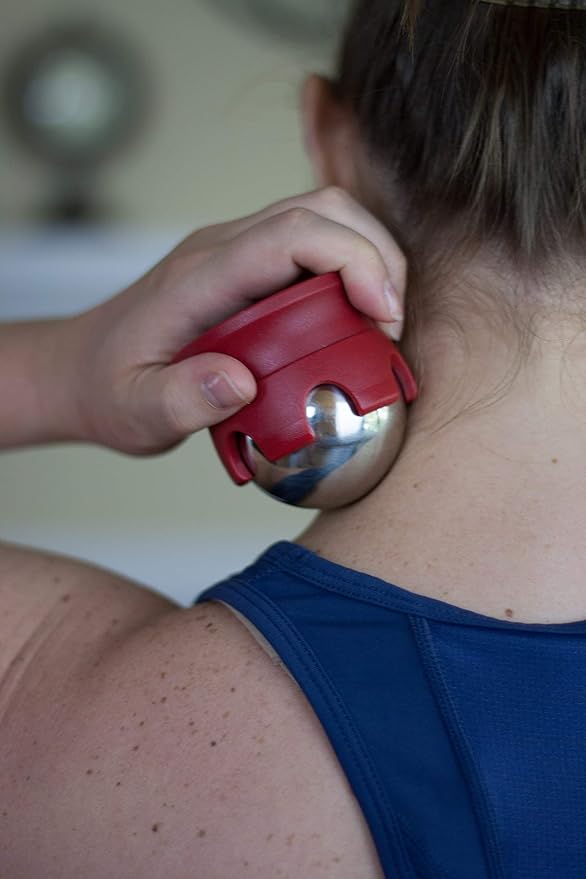 Massage Roller Ball - Stainless Steel Gel Balls for Heat + Ice Therapy - Back, Shoulder, Calf, Foot Massager with Heat or Cold - Myofascial Release - Deep Tissue Trigger Points - Hot Cold Roller..