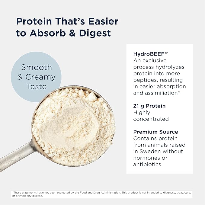 Designs for Health Bone Broth Protein Powder – 21g Grass-Fed, Collagen-Rich Beef Protein Isolate – Vanilla, Paleo, Non-GMO, Dairy-Free (30 Servings / 810g)