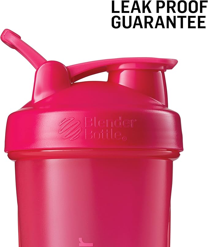 BlenderBottle Classic Shaker Bottle Perfect for Protein Shakes and Pre Workout, 28-Ounce (2 Pack), Pink and Coral
