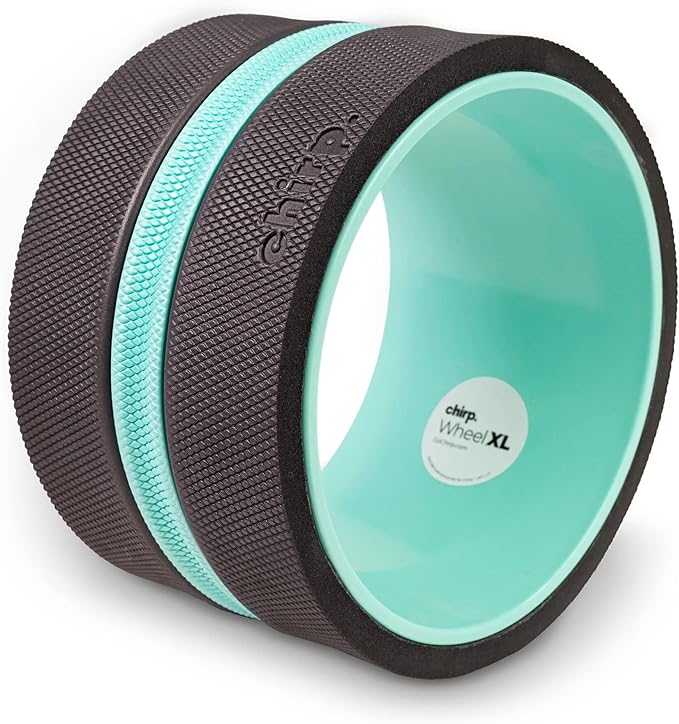 Chirp Wheel XL - Super Comfort Back Massage Roller - Wider Back Stretcher & Cracking Device, Plush Cushion, Enhanced Stability, Spinal Protection, Point Pressure | High Density Foam, Up to 500 lbs