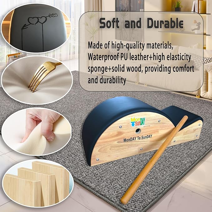 Pilates Spine Corrector for Body Fitness,Spine Supporter for Balance Exercise,Pilates Arc for Core Strengthening & Streching,Pilates Reformer Machine