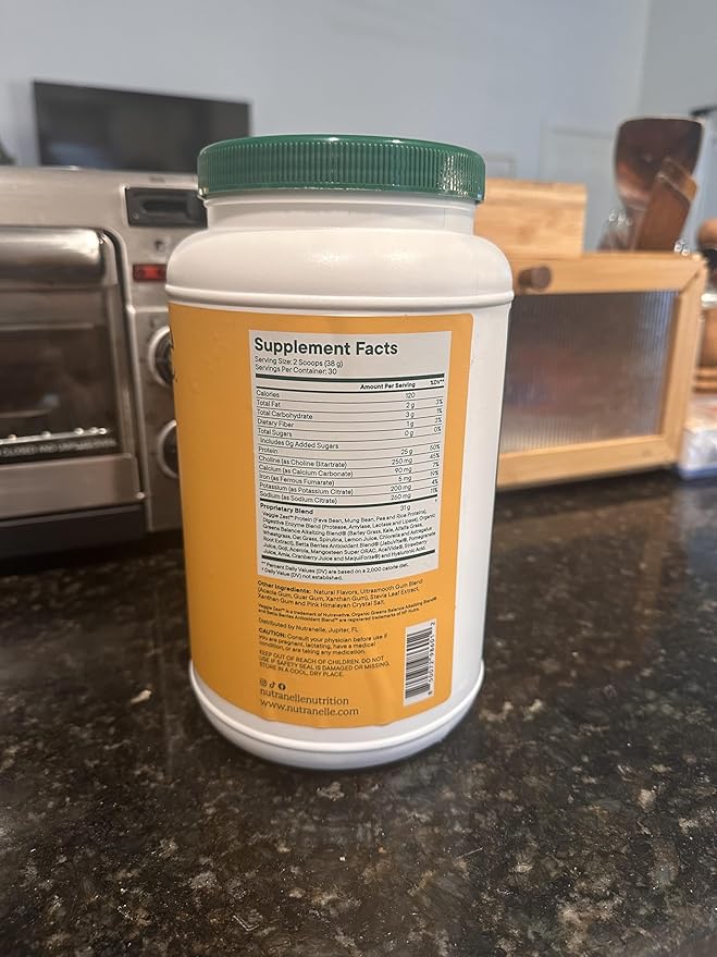 Nutranelle - Plant Based Protein Powder - 25 g Vegan Protein Powder with 30 Servings - Blended Rice & Pea with Superfoods & Amino Acids - Zero Sugar - Vanilla