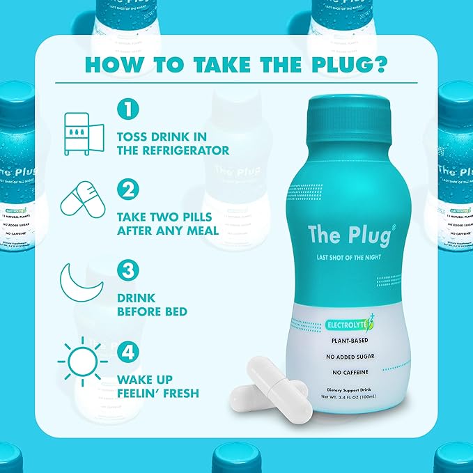 The Plug Liver Cleanse Detox & Repair Drink - Plant Based Herbal Electrolyte Drink for Liver Support & Health, Bloating Relief, Restore Antioxidants & Minerals | Liver Complex Energy Drink (6-Pack)