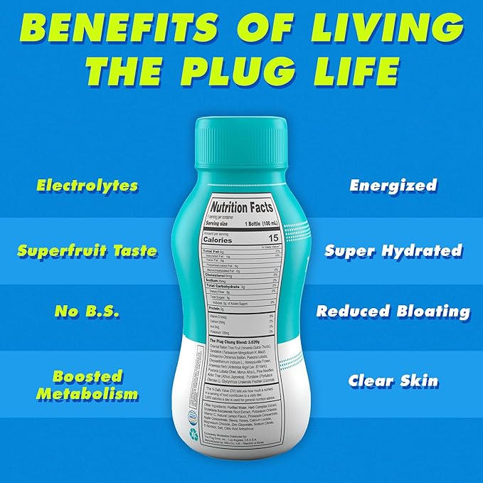 The Plug Liver Cleanse Detox & Repair Drink - Plant Based Herbal Electrolyte Drink for Liver Support & Health, Bloating Relief, Restore Antioxidants & Minerals | Liver Complex Energy Drink (2-Pack)