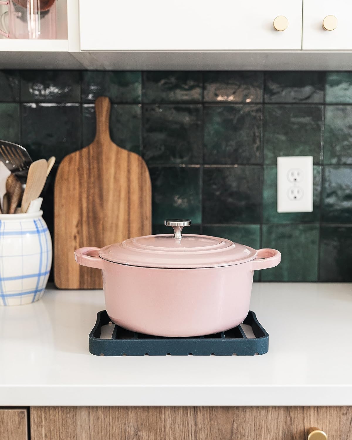 The Silicone Kitchen Silicone Roasting Rack Pan Extra Large, Dishwasher Safe, BPA Free, Non-Toxic, 7 in by 10.75 in, Navy, 2 Pack