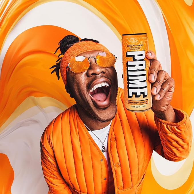 PRIME Energy DREAMPOP, Zero Sugar Energy Drink, 200mg Caffeine and 300mg of Electrolytes for Hydration, for Hydration, Vegan, Gluten Free,16 Fluid Ounce, 12 Pack