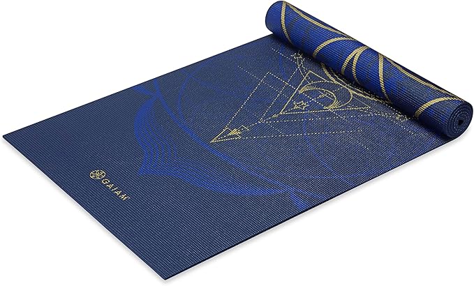 Gaiam Yoga Mat - Premium 6mm Print Reversible Extra Thick Non Slip Exercise & Fitness Mat for All Types of Yoga, Pilates & Floor Workouts (68" x 24" x 6mm Thick)