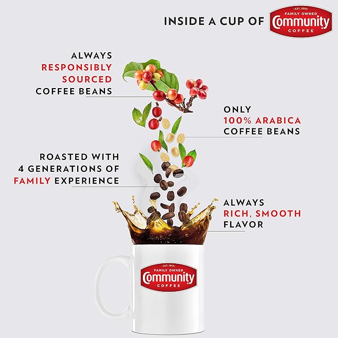 Community Coffee Cafe Special Blend, Ground Coffee, Medium Dark Roast, 32 Ounce Bag (Pack of 1)