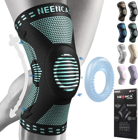 NEENCA Professional Knee Brace for Pain Relief, Medical Knee Support with Patella Pad & Side Stabilizers, Compression Knee Sleeve for Meniscus Tear, ACL, Joint Pain, Runner, Workout - FSA/HSA APPROVED
