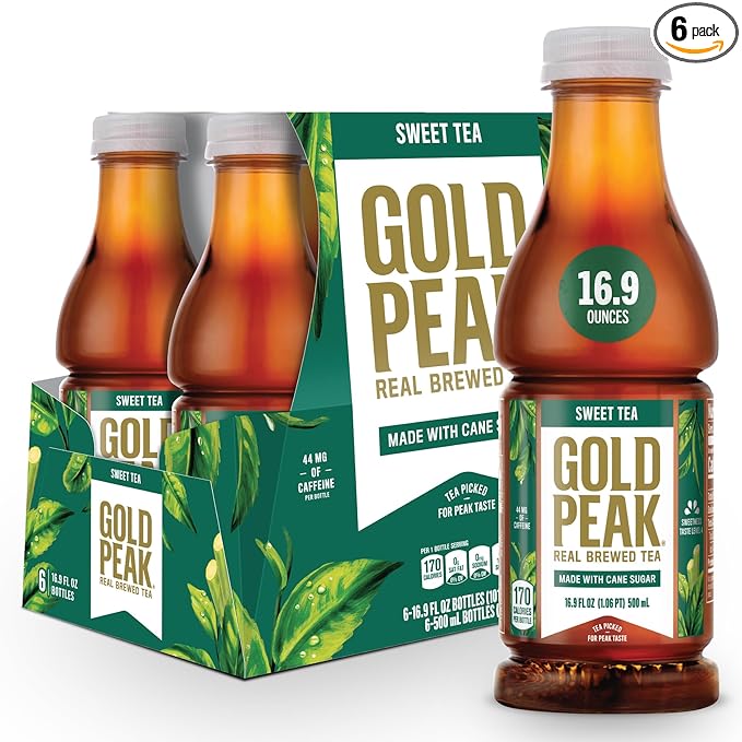 Gold Peak Tea, Sweet Tea, 16.9 fl oz, 6 Pack