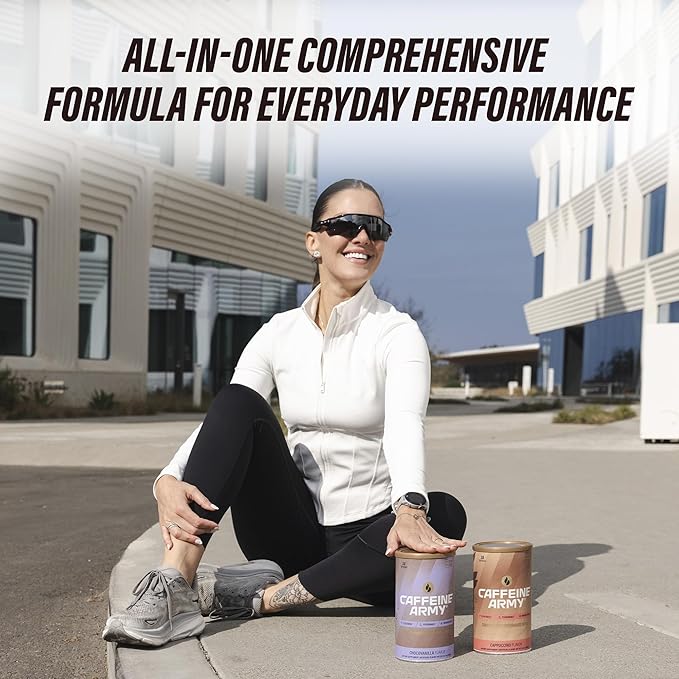 CAFFEINE ARMY Chocolate Fudge | Comprehensive Functional Coffee with MCTs, CoQ10, Collagen and Adaptogens: Clean Energy + Supports Daily Attention, No Jitters or Crash (7.8 oz 22 Servings)