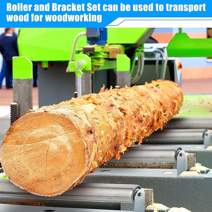 Therwen Boat Trailer Roller with Bracket Set Conveyor Rollers 1.5" Diameter Kayak Roller Metal Roller with Bracket for Transporting Raft Industrial Use