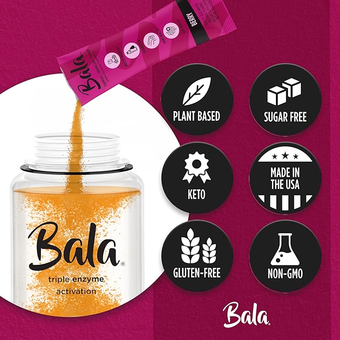 Bala Enzyme Sugar-Free Drink Mix Powder - Berry 0.25oz (8 Count)