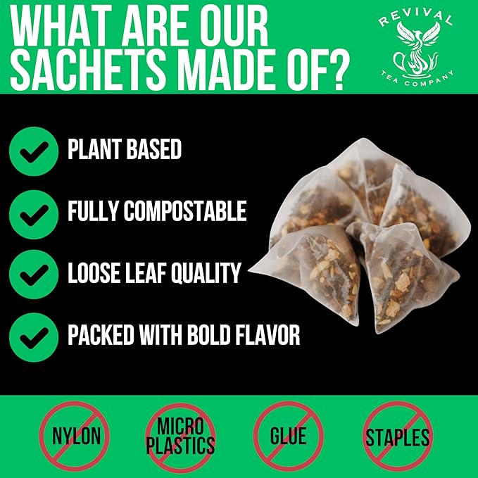 Revival Tea Company Wild Berry Hibiscus Tea - Herbal Tea Blend with Elderberry and Natural Wild Berry Flavor - Caffeine Free - 24 Tea Bags