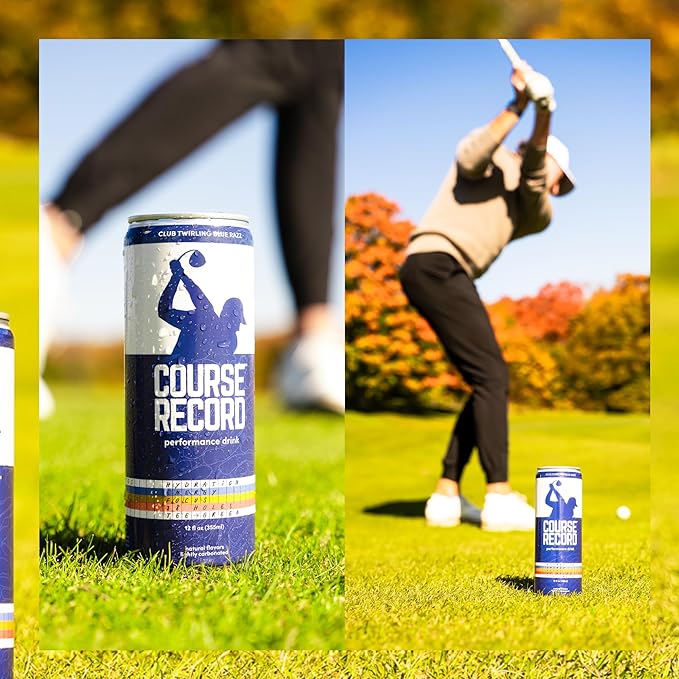 Functional Hydration Drink for Golfers – COURSE RECORD Variety Pack – Electrolytes, Calm Energy & Focus – Healthy Sports Drink – 12-Pack (12oz Cans) – Low Sugar, Low Caffeine