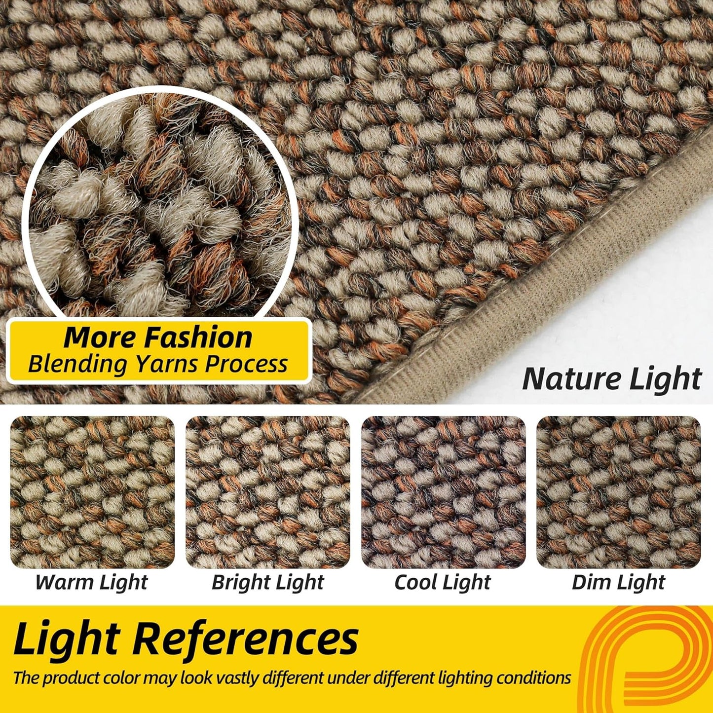 JSEI Dirt Trapper Door Mat 24"x60" Non-Slip Washable Entrance Mat, Dog Doormats, Absorbent & Fade-Resistant Floor Mats, Low Profile Welcome Mats for Entryway, Front Door, and Inside Entrance, Beige