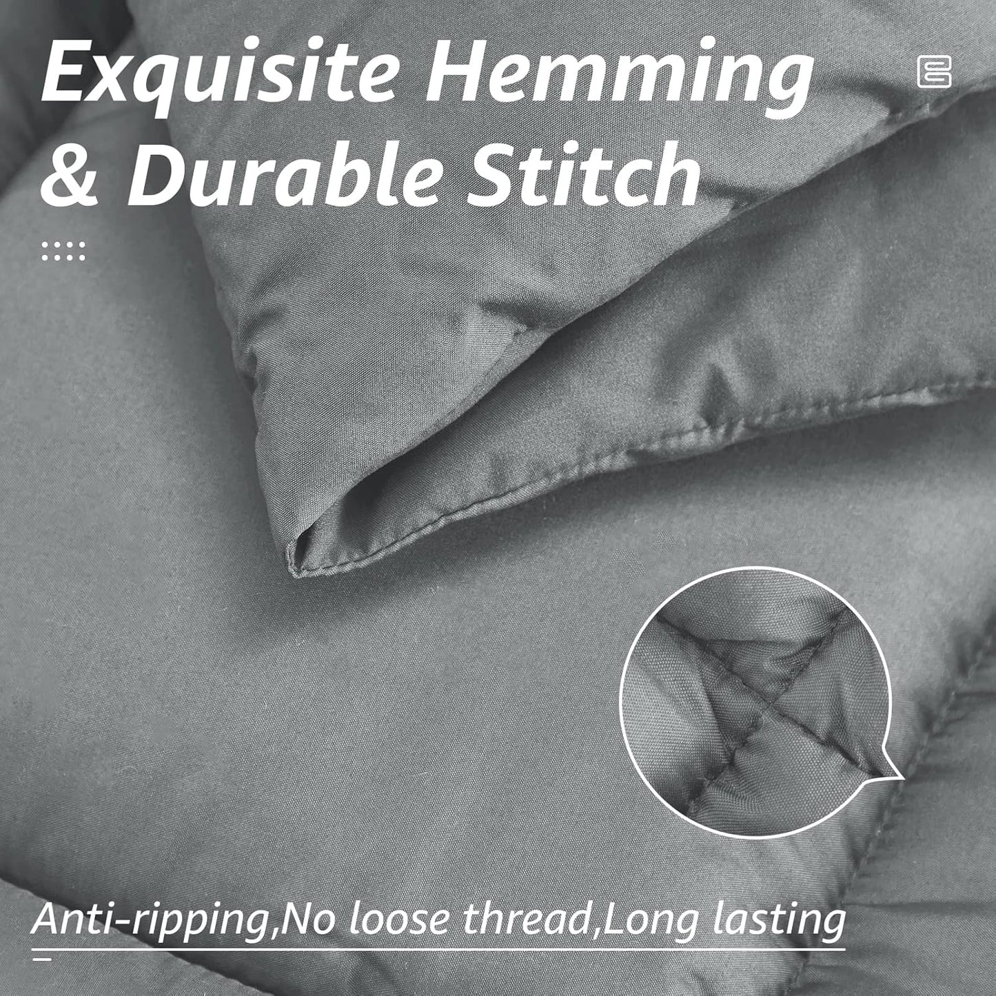 HYLEORY All Season California King Size Bed Comforter - Cooling Down Alternative Quilted Duvet Insert with Corner Tabs - Winter Warm - Machine Washable - Light Grey