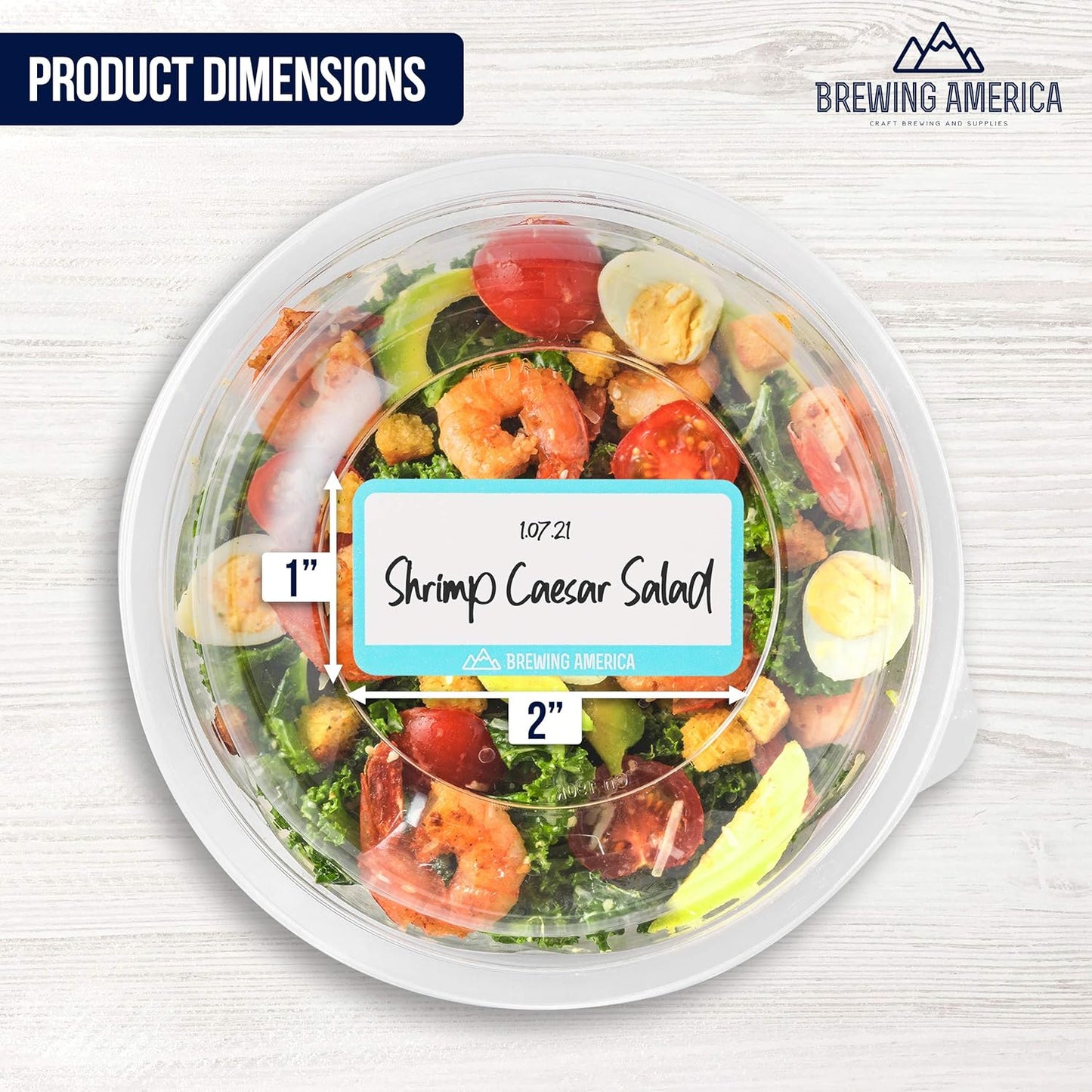 Dissolvable Food Labels for Food Containers - Made in USA - 1x2 Great for Food Prep, Pantry, Canning, Freezer, Mason Jar Storage, Bottles and Rotation– No Scrubbing, No Residue - Teal