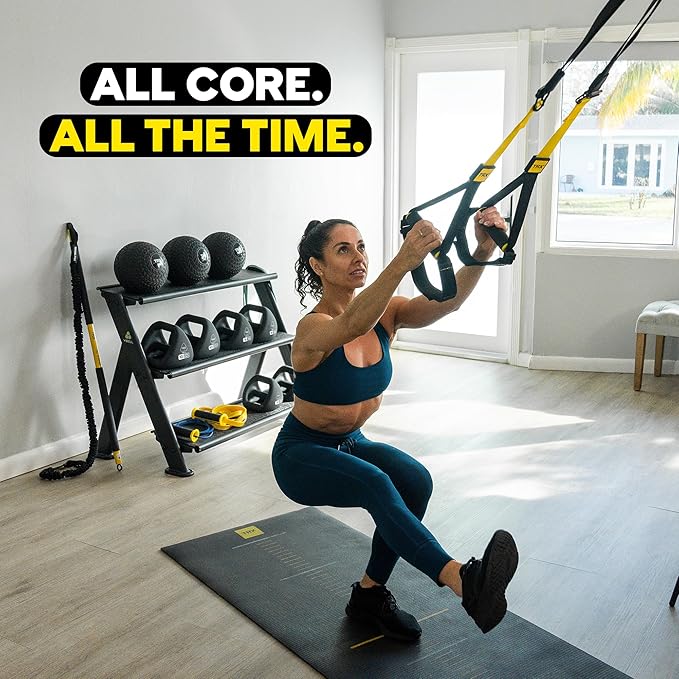 TRX PRO3 Suspension Trainer System, Durable Design for Cross-Training, Weight Training, HIIT Training & Cardio, Includes 3 Anchor Solutions for Indoor & Outdoor Home Gyms