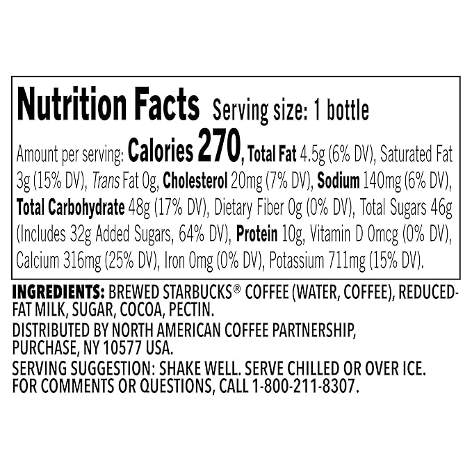 Starbucks Frappuccino Coffee Drink, Mocha, 13.7 fl oz Bottles (12 Pack)