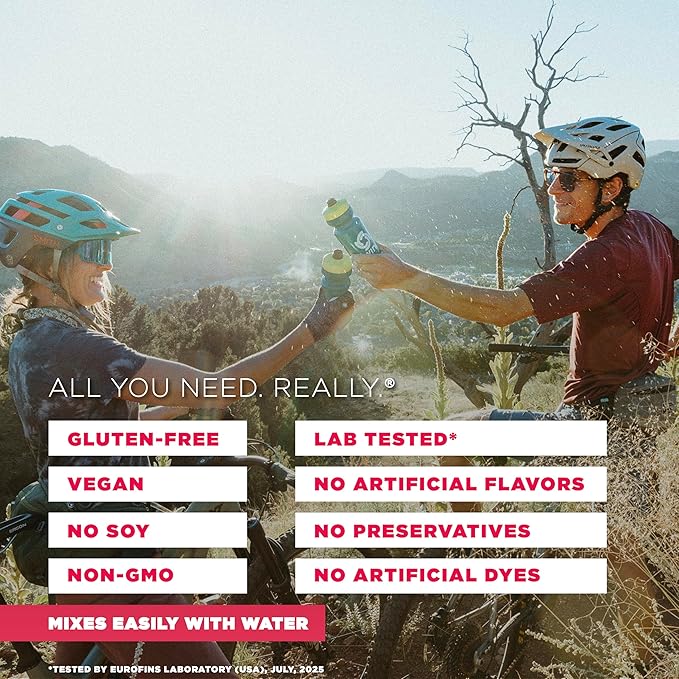 Tailwind Nutrition Recovery Mix, 20 Grams Complete Protein, Carbohydrates, and Electrolytes Powder Drink Mix for Post-Workout, Free of Gluten, Soy, and Dairy, Vegan, 20 Servings, Strawberry