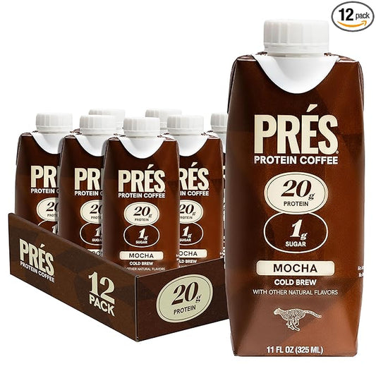 Protein Coffee - Real Cold Brew with Decadent Cocoa - 20g Ready To Drink Protein - 1g Sugar - 100 Calories - No Added Sugar, 99% Lactose Free Keto Friendly Proffee - 11 FL OZ - 12pk Mocha